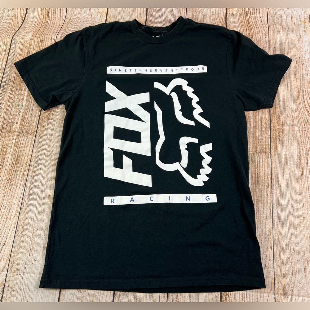Fox Racing Motocross Premium Fit 100% Cotton T Shirt Black White Medium